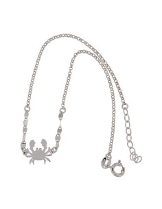 TO-98 - TOBILLERA DE PLATA CON MOTIVO DE CANGREJO DE MAR Y 26 CM 2