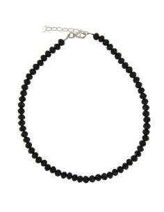 TO-155 - TOBILLERA CON PIEDRA NEGRA DE 22,5 CM + ALARGADOR