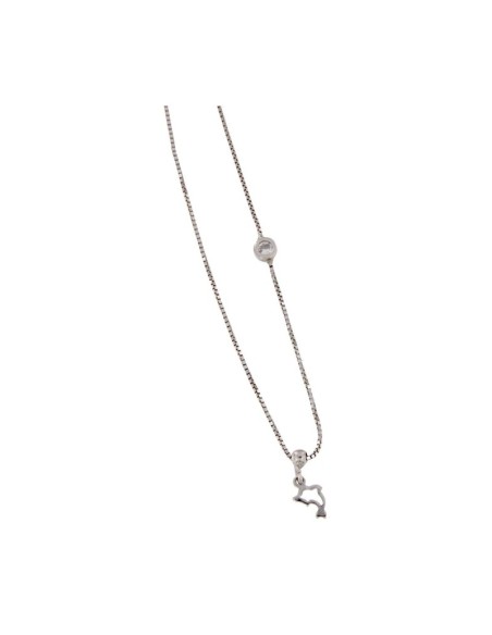 TO-100 - TOBILLERA DE PLATA CON MOTIVO DE DELFÍN CON PUNTO DE LUZ CHATÓN DE 26 CM