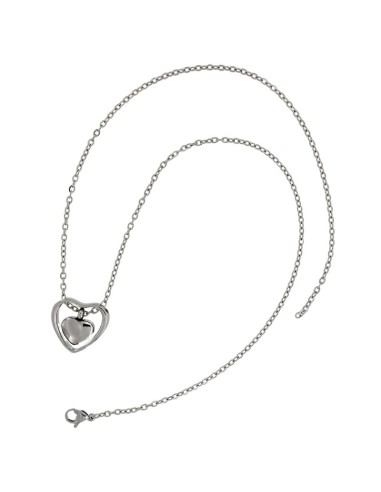 CE-12 - COLGANTE DE CENIZAS DE 20 MM X 21 MM CON DOBLE CORAZÓN