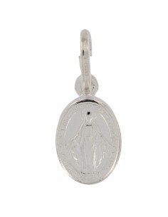 COLG-998 - COLGANTE DE PLATA RODIADO CON MTOVIO DE LA VIRGEN DE LA MILAGROSA DE 10 MM X 7 MM