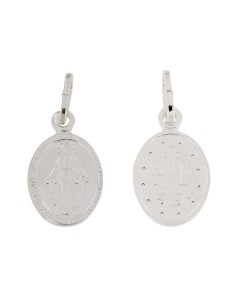 COLG-923 - COLGANTE DE PLATA CON MOTIVO DE LA VIRGEN DE LA MILAGROSA EN 11 MM X 17 MM