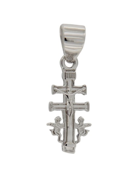 CRUZ-353 - CRUZ DE PLATA CARAVACA DE 14 MM X 6 MM