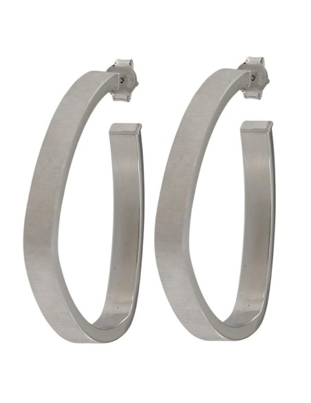 CRI-1318 - CRIOLLA DE PLATA CON MOTIVO OVALADO MATIZADO CON ABERTURA DE 30 MM