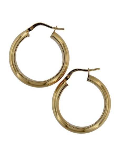 CRI-1274 - CRIOLLA DE PLATA CHAPADA EN ORO MEDIA CAÑA OVALADA DE 21 MM EXT.