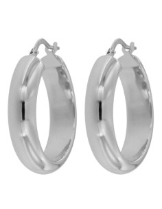 CRI-1306 - CRIOLLA DE PLATA CHAPADA EN ORO MEDIA CAÑA OVALADA DE 20,6 MM EXT.