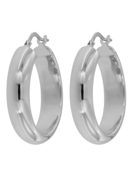 CRI-1306 - CRIOLLA DE PLATA CHAPADA EN ORO MEDIA CAÑA OVALADA DE 20,6 MM EXT.