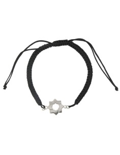 PULMA-14 - PULSERA DE MACRAMÉ AZUL CON MOTIVO DE PLATA ESTRELLA MUDÉJAR DE 12 MM  2
