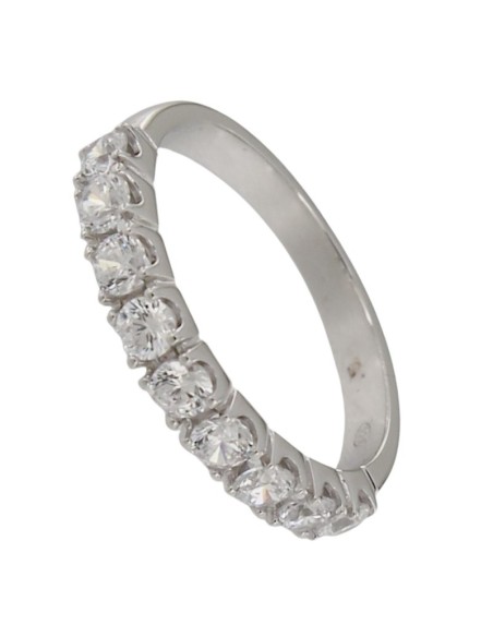 S-2265 - SORTIJA DE PLATA CIRCONITAS CON MOTIVO DE 3 MM X 20
