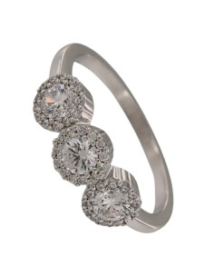 S-2258 - SORTIJA DE PLATA CON CIRCONITA DE 7 MM X 18 MM