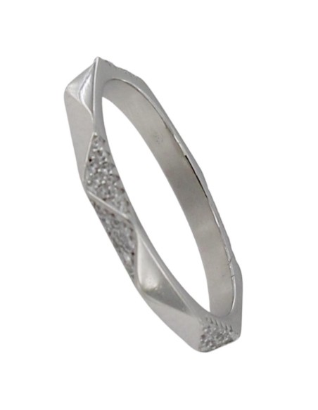 S-2215 - SORTIJA DE PLATA CON MOTIVOS PIRAMIDALES CON CIRCONITA