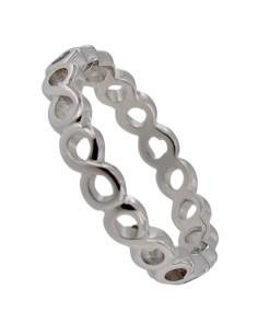 S-2210 - SORTIJA DE PLATA CON MOTIVOS DE INFINITO UNIDOS 