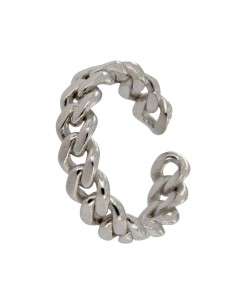 S-2055 - SORTIJA DE PLATA CON MOTIVO DE NUEDOS UNIDOS FORMANDO UNA CADENA Y ABERTURA TRASERA