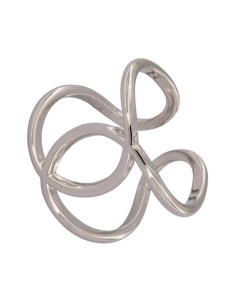 S-1930 - SORTIJA DE PLATA CON FORMA ABSTRACTA Y ABERTURA TRASERA