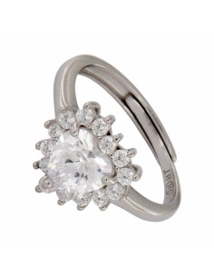 S-1924 - SORTIJA DE PLATA CON CIERONITA Y PIEDRA CENTRAL EN FORMA DE CORAZÓN