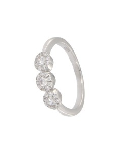 S-1803 - SORTIJA DE PLATA CON 3 CÍRCULOS EN EL FRONTAL DE CIRCONITA