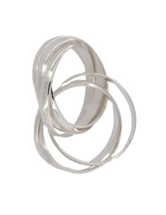 S-6 - SORTIJA DE PLATA SEMANARIO CON ALIANZAS ENTRELAZADAS