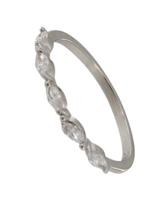 S-2190 - SORTIJA DE PLATA CON PIEDRA BLANCA