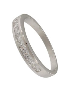 S-2257 - SORTIJA DE PLATA CON CIRCONITA DE 4 MM