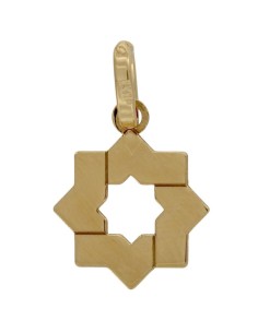 COLG-890DO - COLGANTE CHAPADO EN ORO ESTRELLA MUDEJAR 10MM