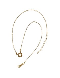 G-1512DO - GARGANTILLA CHAPADO ORO ESTRELLA MUDÉJAR DOBLE LISA 14 MM, 41 CM + ALARGADOR  2