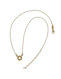 G-1724DO - GARGANTILLA CHAPADO EN ORO ESTRELLA MUDEJAR DE 12 MM , CADENA DE 0,2 MM Y 42 CM + ALARGADOR  2