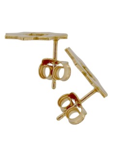 P-5005DO - PENDIENTE CHAPADO EN ORO ESTRELLA MUDÉJAR DE 12 MM 2