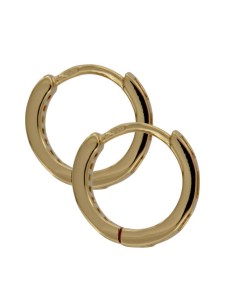 CRI-1361 - CRIOLLA DE PLATA CHAPADA EN ORO CON PIEDRA DE COLOR DE 10 MM 2