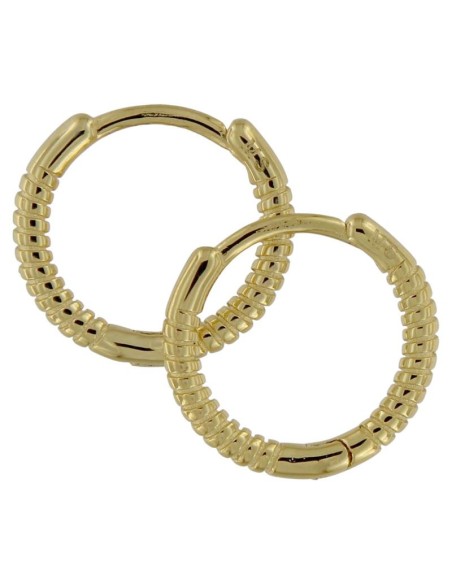CRI-1220 - CRIOLLA DE PLATA CHAPADA EN ORO DE 10 MM