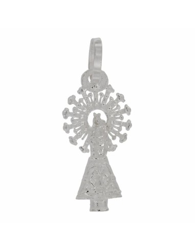 COLG-942 - COLGANTE DE PLATA VIRGEN DEL PILAR 24X14MM