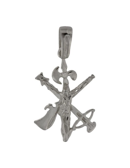 COLG-897 - COLGANTE DE PLATA EN FROMA DE CRUZ DE LA LEGION DE 20 MM X 37 MM