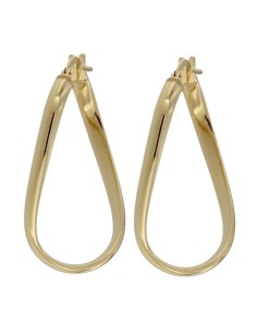 CRI-1272 - CRIOLLA DE PLATA CHAPADA EN ORO CON FORMA OVALADA DE 18 MM X 33 MM