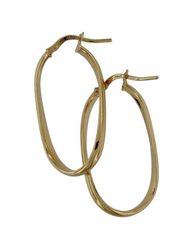 CRI-1272 - CRIOLLA DE PLATA CHAPADA EN ORO CON FORMA OVALADA DE 18 MM X 33 MM 