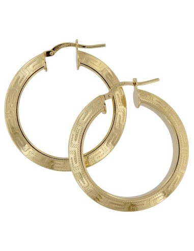 CRI-1292 - CRIOLLA DE PLATA CHAPADA EN ORO MOTIVO GRECA DE 11 MM EXT.