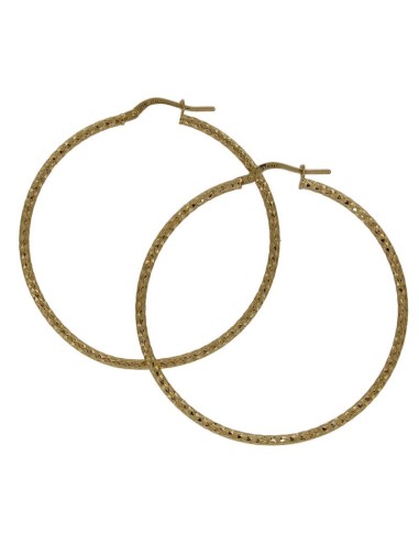 CRI-895 - CRIOLLA DE PLATA CHAPADA EN ORO CON DIBUJO DE 30 MM DIÁMETRO Y 2 MM GROSOR 