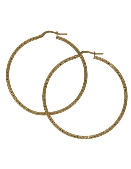 CRI-895 - CRIOLLA DE PLATA CHAPADA EN ORO CON DIBUJO DE 30 MM DIÁMETRO Y 2 MM GROSOR 