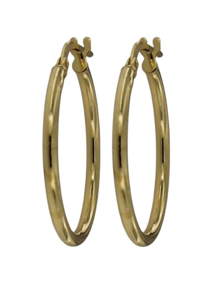 CRI-1135 - CRIOLLA DE PLATA CHAPADA EN ORO DE 2 MM X 20 MM