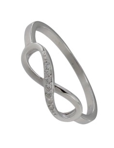 S-2211 - SORTIJA DE PLATA CON MOTIVO DE INFINITO CON CIRCONITA