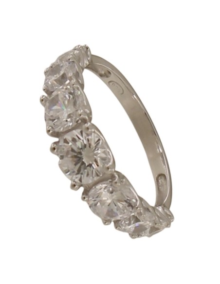 S-2317 - SORTIJA DE PLATA CON PIEDRA BLANCA