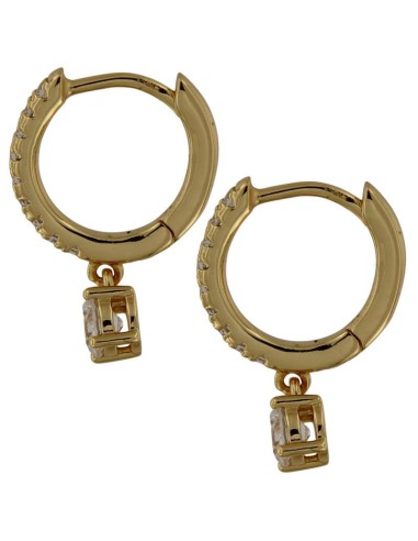 CRI-1242 - CRIOLLA DE PLATA CON CIRCONITA DE 10 MM Y CIRCONITA REDONDA COLGANTE DE 5 MM