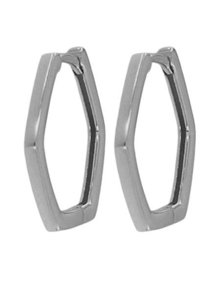 CRI-1383 - CRIOLLA DE PLATA CON MOTIVO HEXAGONAL DE 15 MM