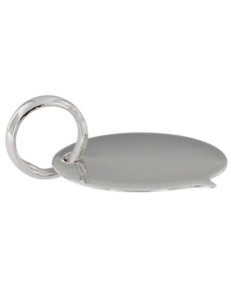 COLG-1002 - COLGANTE DE PLATA CON MOTIVO DE BOCADILLO PARA ESCRITO DE 17 MM X 21 MM