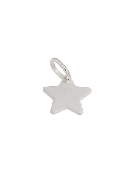 COLG-878 - COLGANTE DE PLATA EN FORMA DE ESTRELLA 16X16 MM