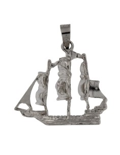 COLG-909 - COLGANTE DE PLATA CON FORMA DE VELERO 17X21 MM