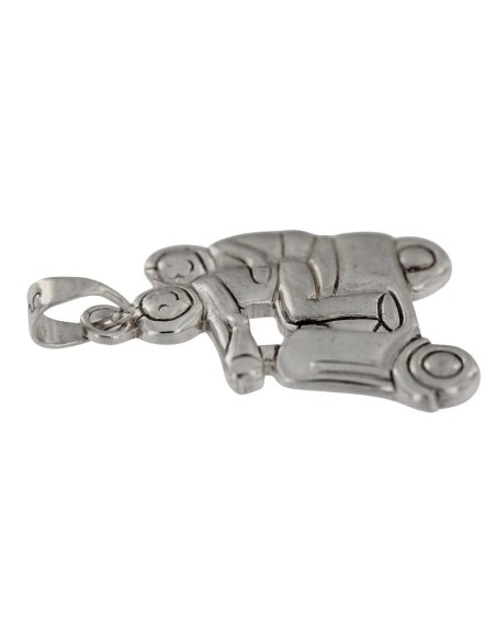 COLG-911 - COLGANTE DE PLATA CON FORMA DE VESPA CON PAREJA 21X17 MM