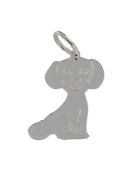 COLG-956 - COLGANTE DE PLATA PERRO DE 25 MM X 24 MM