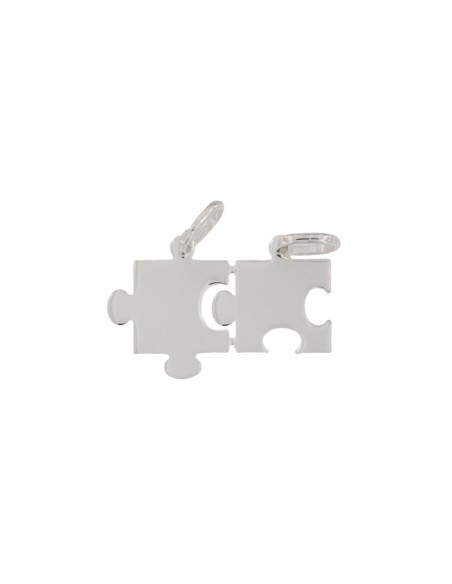 COLG-870 - COLGANTE DE D0S PIEZAS DE PUZZLE PARTIDAS DE 24 MM X 35 MM