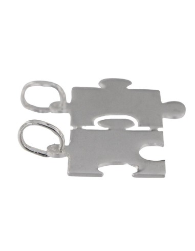 COLG-870 - COLGANTE DE D0S PIEZAS DE PUZZLE PARTIDAS DE 24 MM X 35 MM