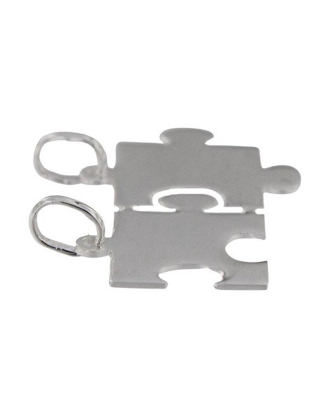 COLG-870 - COLGANTE DE D0S PIEZAS DE PUZZLE PARTIDAS DE 24 MM X 35 MM