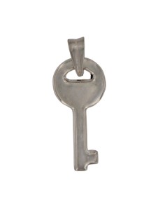 COLG-269 - COLGANTE DE PLATA CON MOTIVO DE LLAVE 32X15 MM